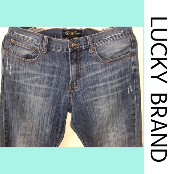 LUCKY BRAND 34 221 Original Straight Jeans 34x30 - Picture 4 of 7
